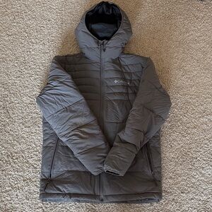 Columbia Men's Charcoal Turbodown Puffer Jacket